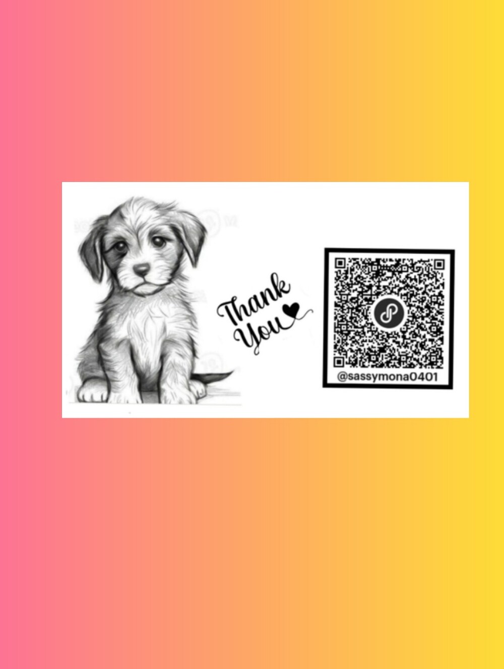 Animal QR Code Collection Thank You Stickers 2x4 50pc Handcrafted QR Code - Picture 2 of 10